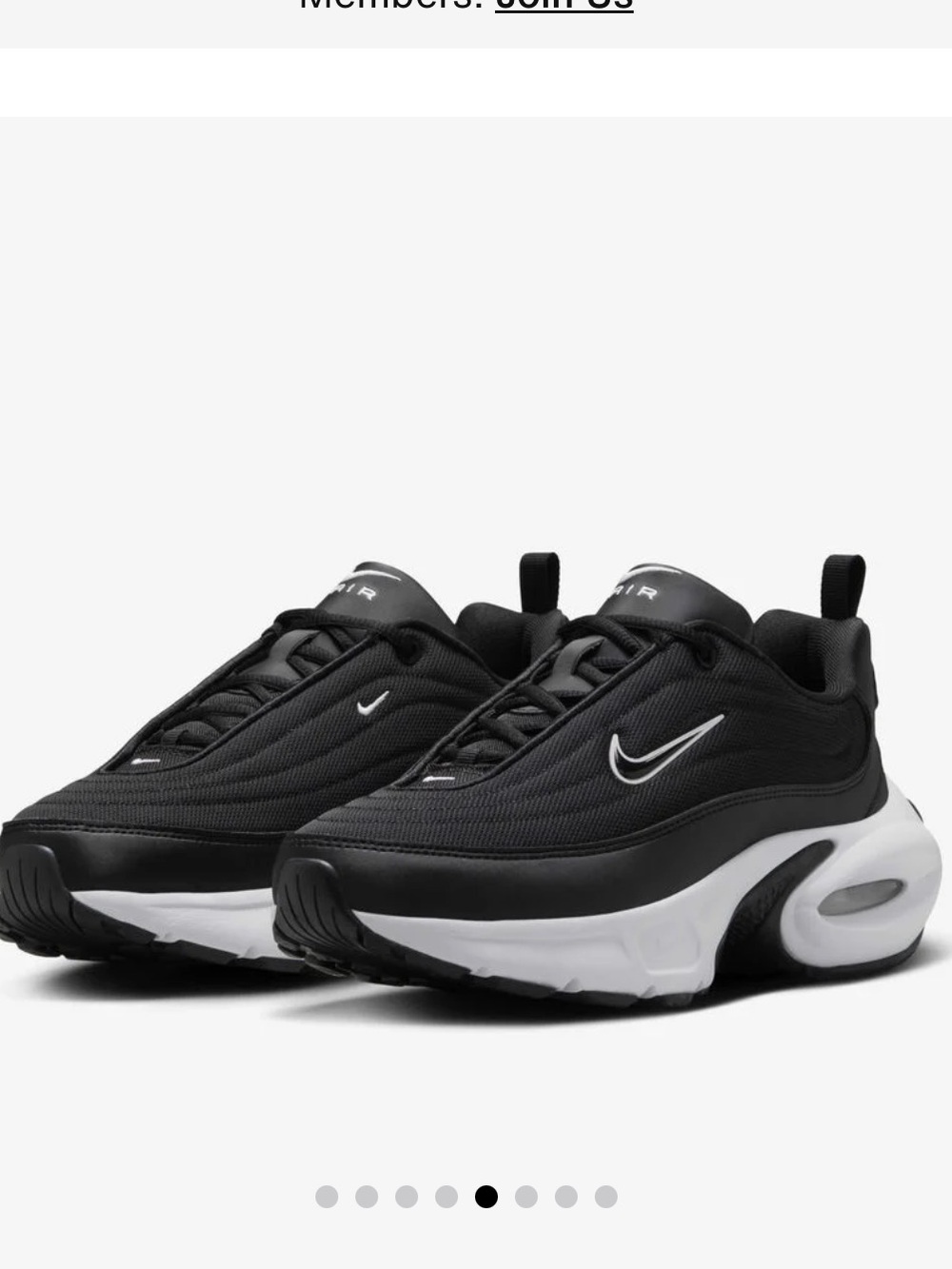 Nike Black and White Air Max Portal Sneakers